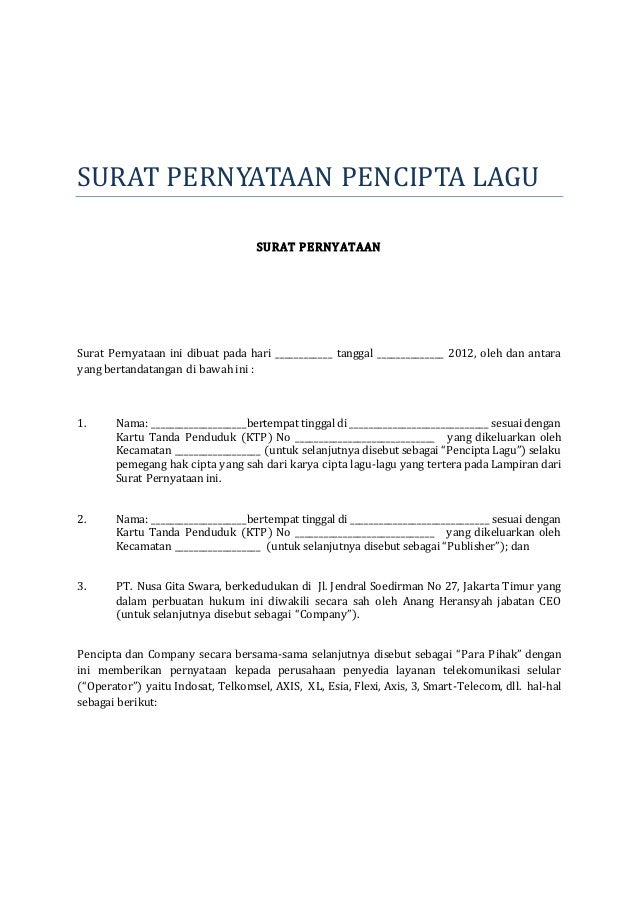 10 contoh surat pernyataan terbaru