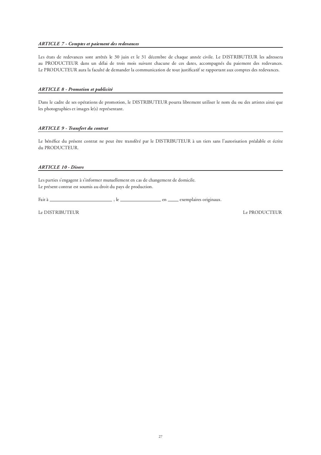 Modèle Gratuit Contrat De Travail Extra En Restauration