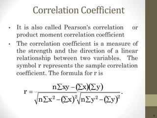 Coorelation Symbol Math Regression and correlation in statistics | PPTX