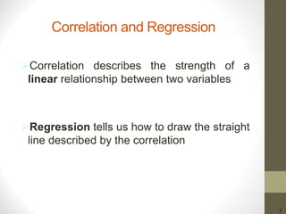 Linear Regression And Correlation