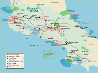 COSTA RICA MAP ECOLOGICALCOSTA RICA MAP ECOLOGICAL
 