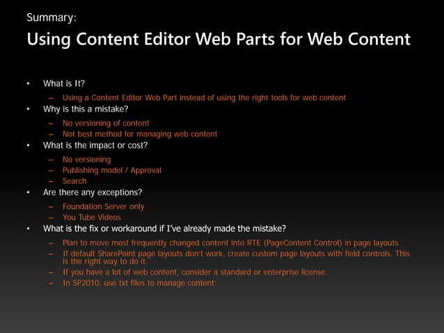 10 Worst Mistakes In SharePoint Branding