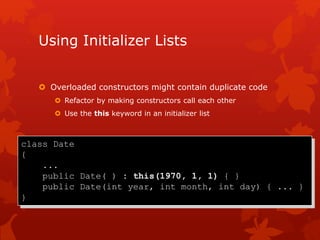 Module 10 : creating and destroying objects | PPTX