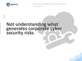 10 Critical Corporate Cyber Security Risks | PPTX