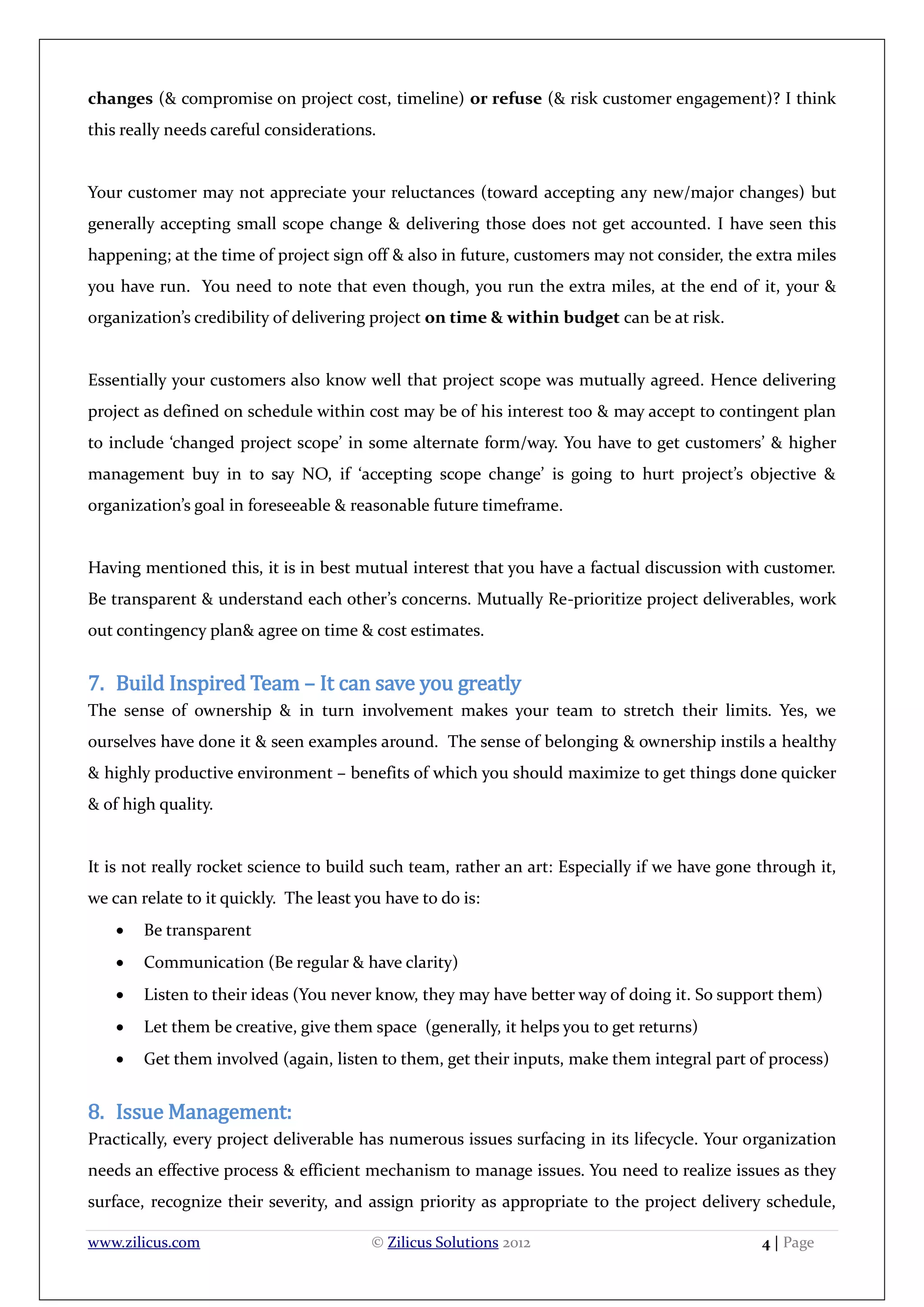 10 critical factors for success of a project | PDF