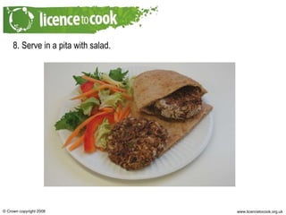 8. Serve in a pita with salad. 