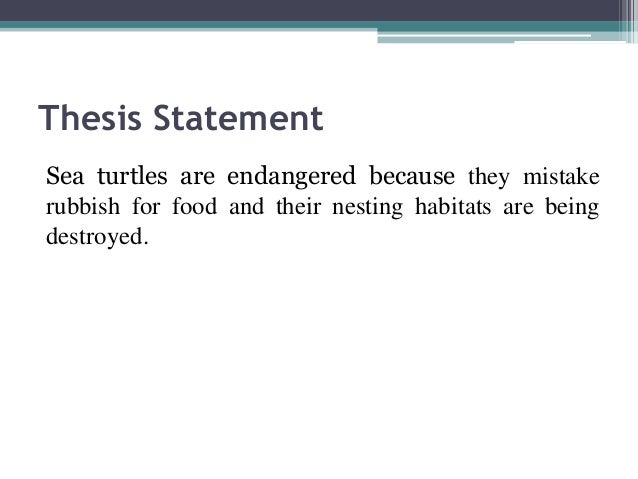 a good thesis statement for endangered species