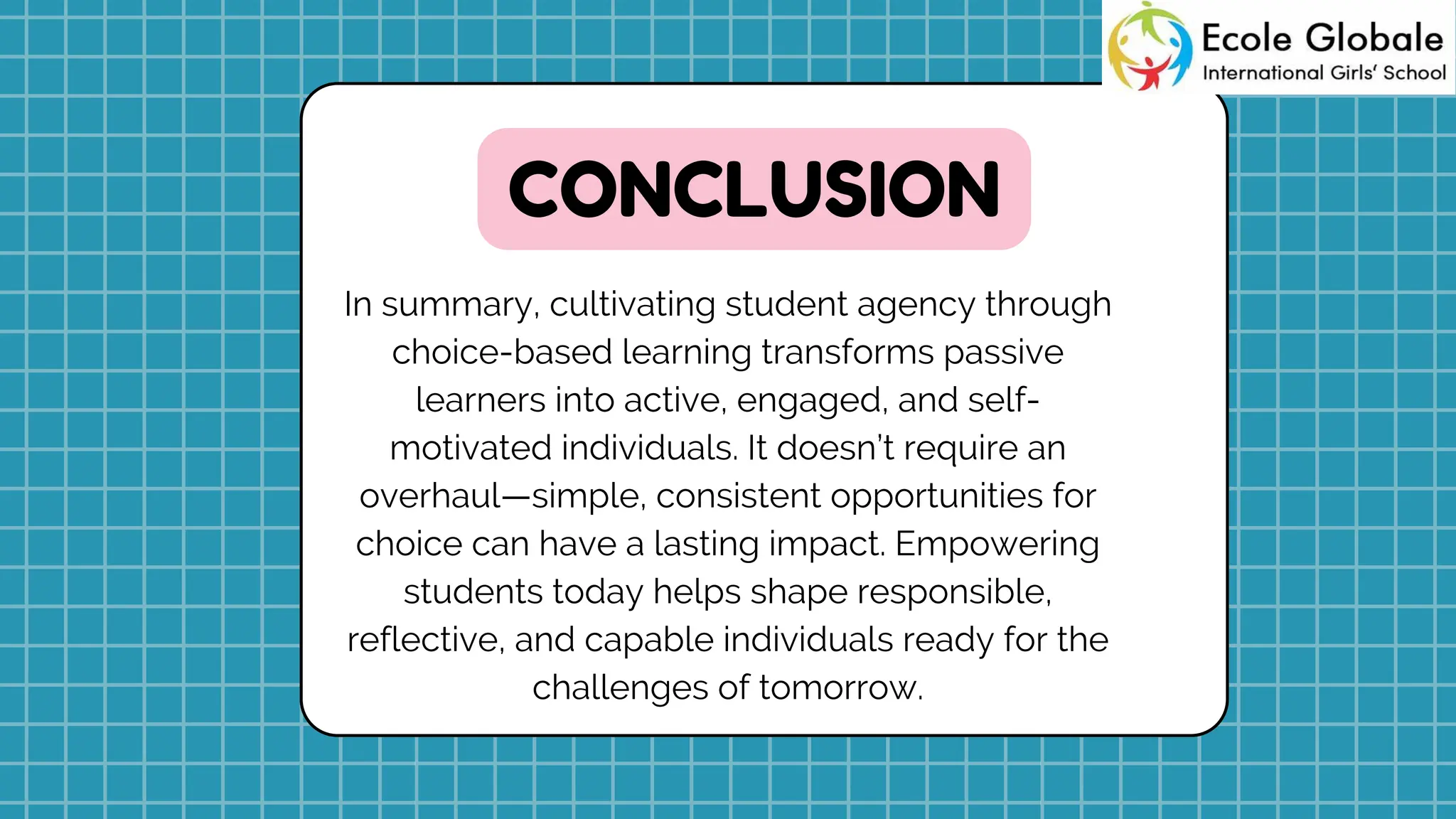 Cultivating Student Agency Through Choice-Based Learning | PDF