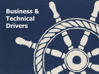 Business &
Technical
Drivers
 