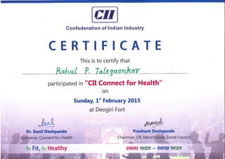 CII_Connect for health_Certificate