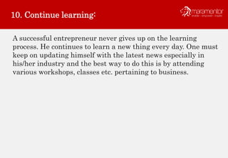 10 daily habits of most successful entrepreneurs | PPTX
