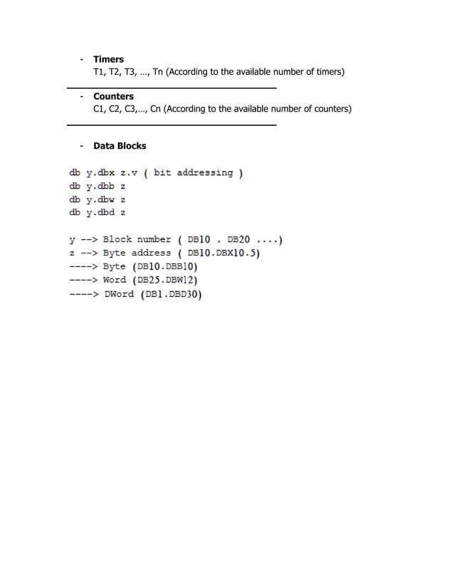 PLC data types and addressing | PDF | Programming Languages | Computing