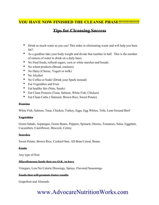 Advocare 10 Day Cleanse Instructions Pdf