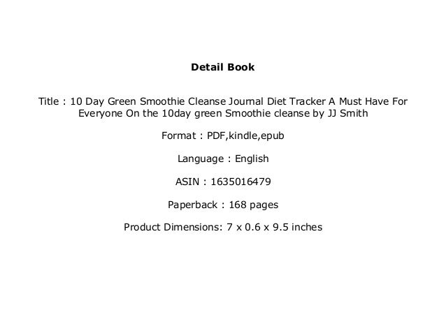 E Book Harcover Library 10 Day Green Smoothie Cleanse Journal Diet Tr
