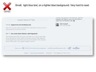 Small,  light blue text, on a lighter blue background. Very hard to read.