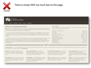 There is simply WAY too much text on this page.