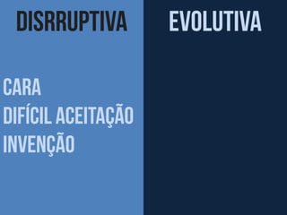 Processo
Modelo de negócios
Tecnologia

 
