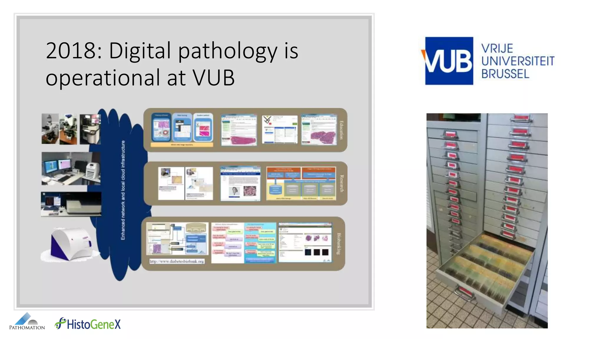 2018: Digital pathology is
operational at VUB
 