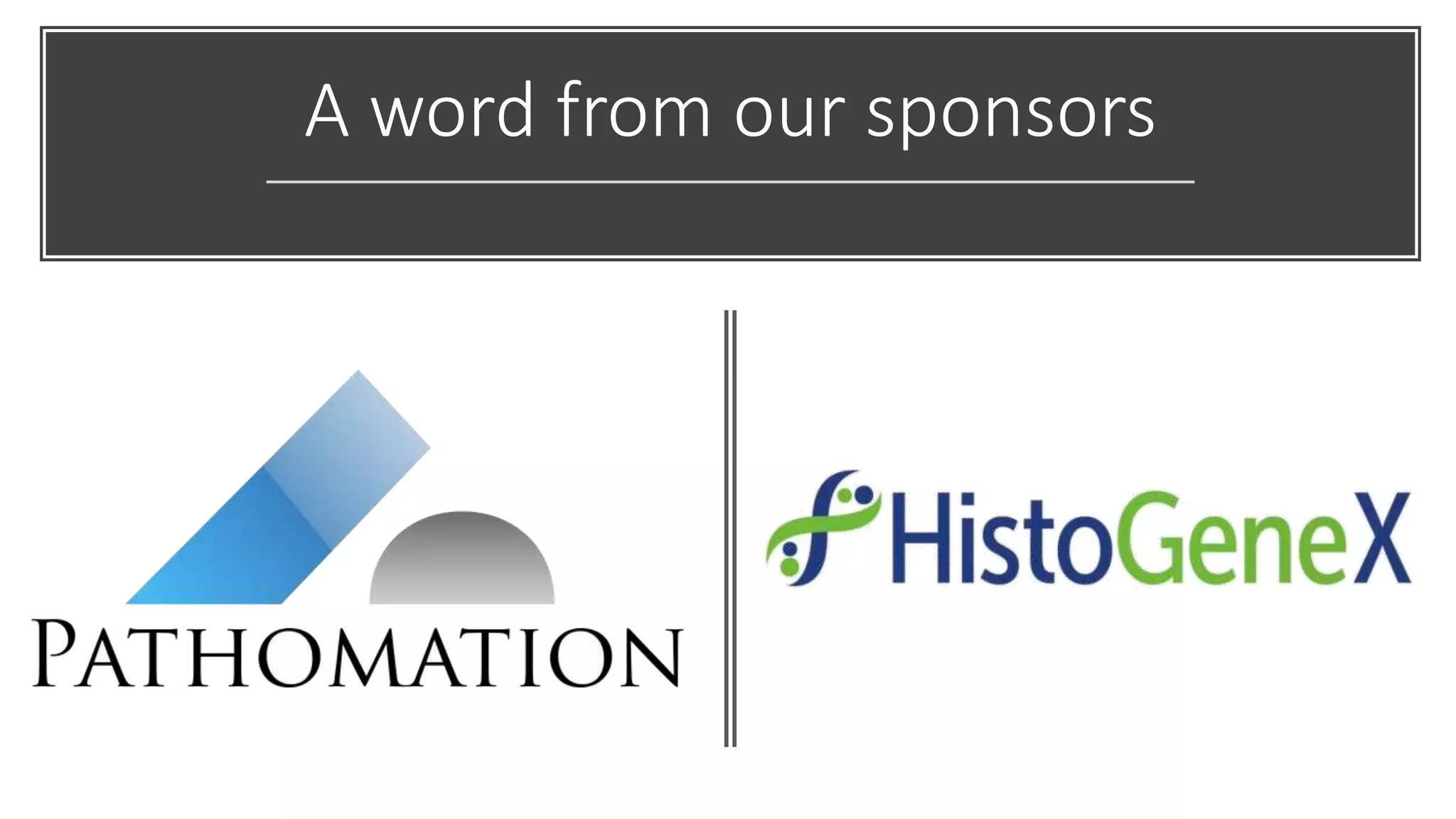 A word from our sponsors
 