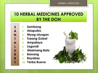 10 DOH Approved Herbal Medicine | PPT