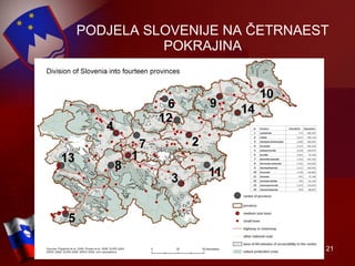 PODJELA SLOVENIJE NA ČETRNAEST POKRAJINA 