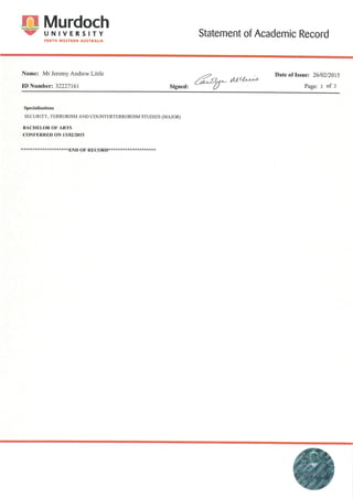 academic transcript | PDF