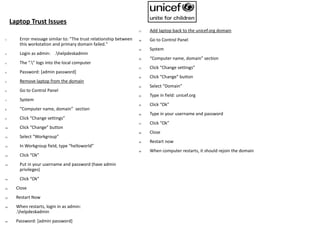 Trust Computer Issue Network Unicef-LaptopTrustIssues | PDF