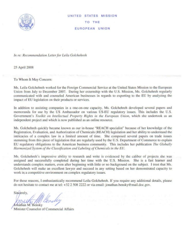 minister counselor recommendation letter minister recommendation letter