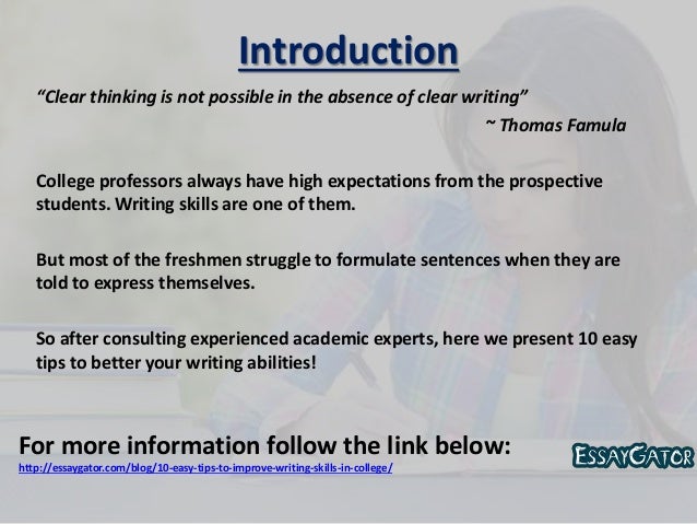 College writing skills tips