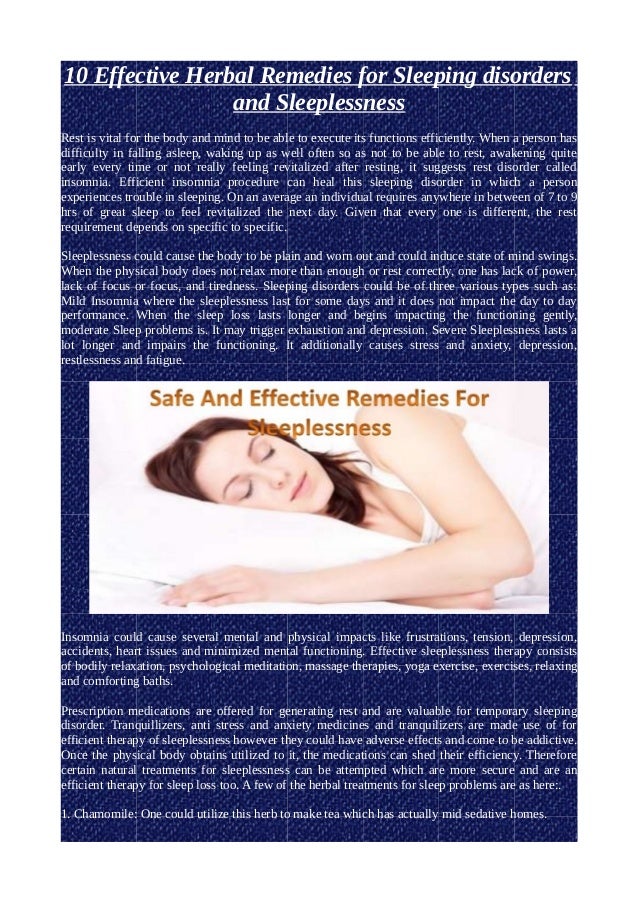 10 effective herbal remedies for sleeping disorders and sleeplessness