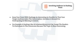 10 effective ways of using hashtags in social media marketing | PPT