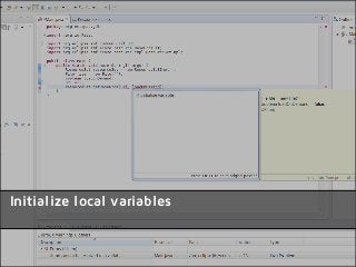 Initialize local variables
 