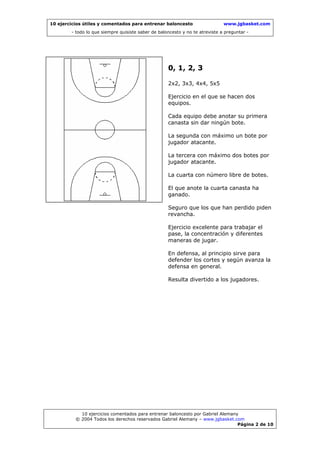10 ejercicios comentados_entrenar_baloncesto | PDF