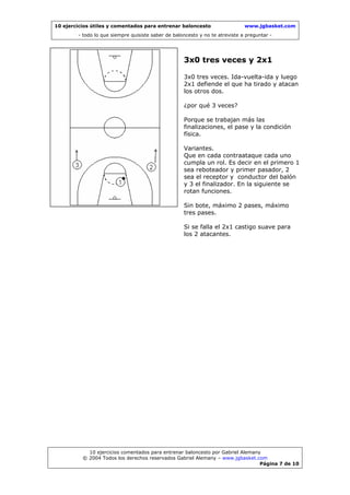 10 ejercicios comentados_entrenar_baloncesto | PDF