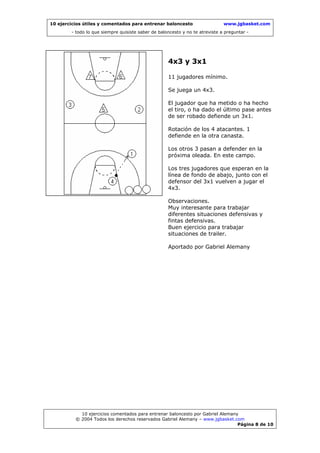 10 ejercicios comentados_entrenar_baloncesto | PDF