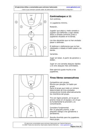 10 ejercicios comentados_entrenar_baloncesto | PDF
