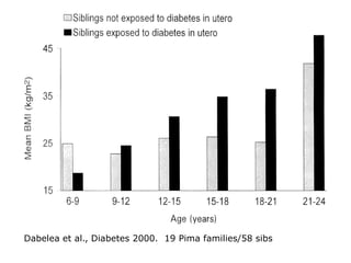 Dabelea et al., Diabetes 2000. 19 Pima families/58 sibs
 