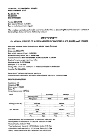  ENG 1 medical certificate