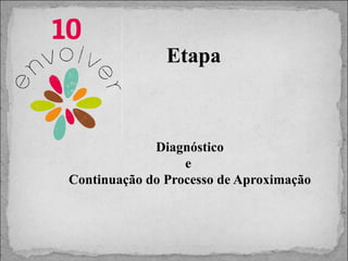 Etapa

Diagnóstico
e
Continuação do Processo de Aproximação

 