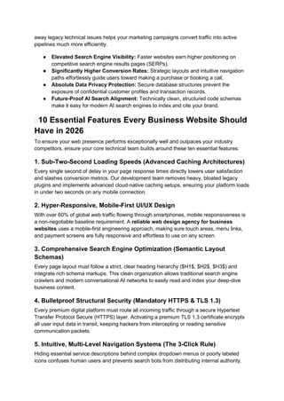 10 Essential Features for High-Performance Business Websites in 2026 | PDF