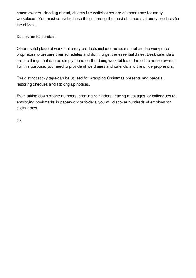 Most Common Office Stationery Items and Their Importance