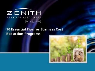 10 essential tips for business cost reduction programs
