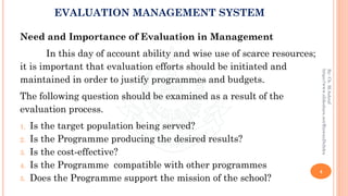 Evaluation Management System in Educational Leadership and Management | PDF
