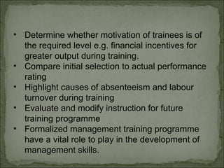 Evaluation of training Program