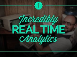 Incredibly

REAL TIME
Analytics

2014 will be the year of smart event professionals acting immediately upon their live
analytics. Live analytics for events are more 'live' than in other industries.

 