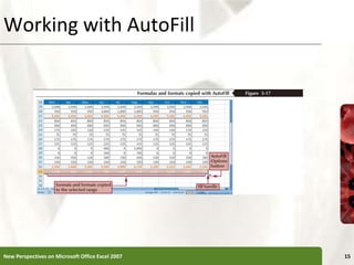 Working with AutoFill
New Perspectives on Microsoft Office Excel 2007 15
 