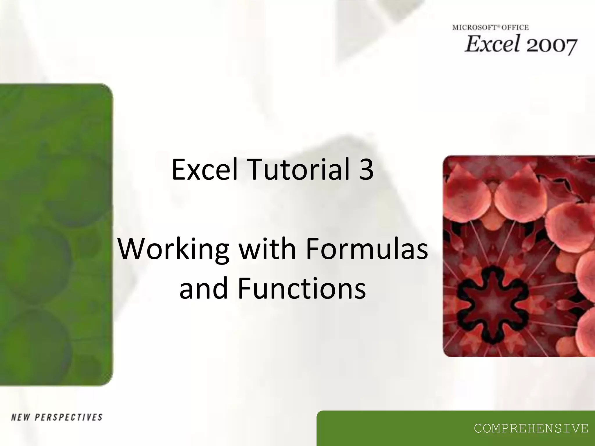 Excel formulas PPT