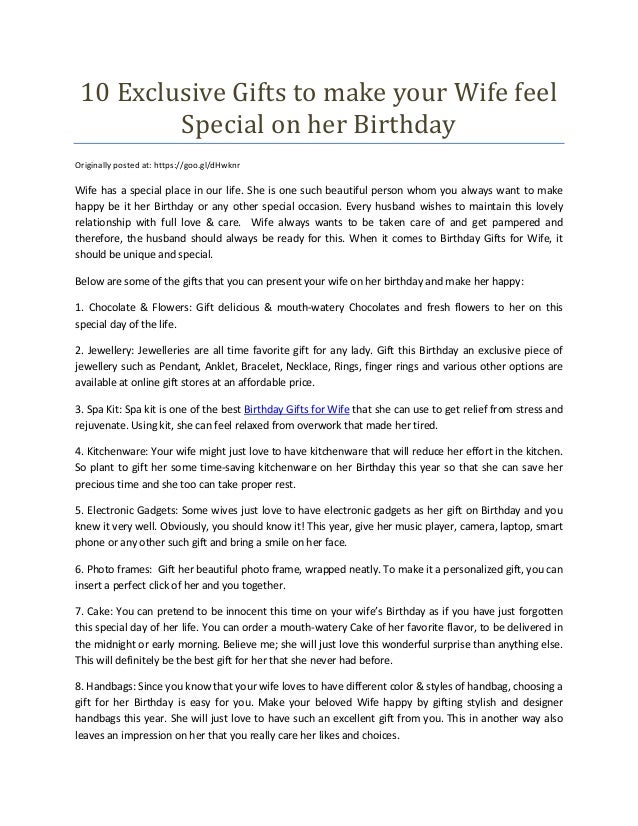 what to get your wife for her birthday
