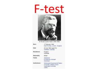 F-test
 
