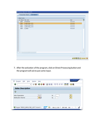 Sap Project Code Posting Project Report on SAP | DOCX